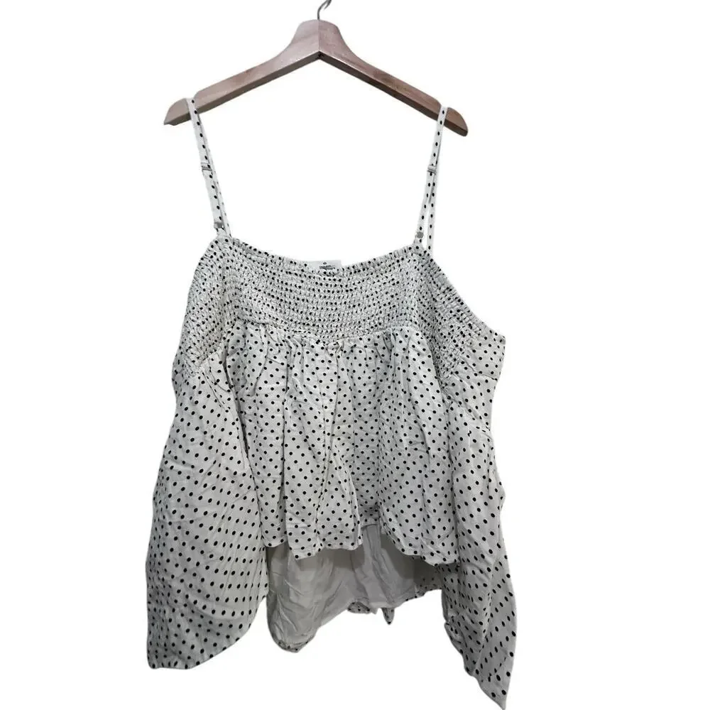 Kate Spade x Target New York Women's Polka Dot Linen Baby Doll Tank Top Size 3X